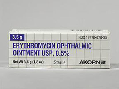 Picture of Erythromycin Base 5 mg / Gram, 0.5% Ointment Tube 3.5 Gram17478007035
