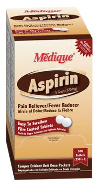 Picture of Pain Relief 325 mg Strength Aspirin Tablet 24 per Bottle11664