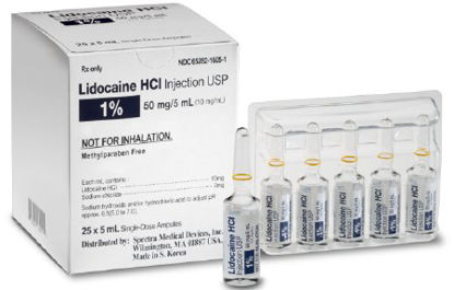 Picture of Lidocaine HCl 1%, 10 mg / mL Injection Ampule 5 mL6528216051