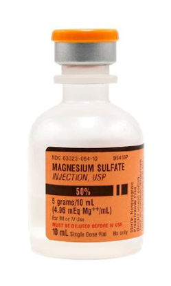 Picture of Magnesium Sulfate 50%, 500 mg / mL Injection Single Dose Vial 10 mL63323006411