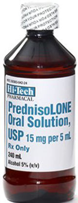 Picture of Prednisolone 15 mg / 5 mL Solution Bottle 8 oz.50383004224