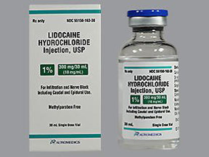 Picture of Lidocaine HCl, Preservative Free 1%, 10 mg / mL Injection Single Dose Vial 30 mL55150016330