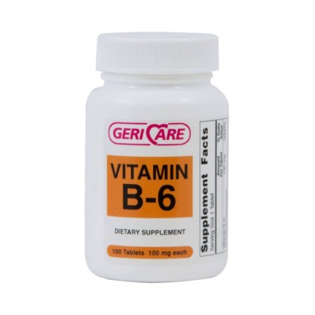 Picture of Vitamin Supplement Geri-Care Vitamin B6 100 mg Strength Tablet 100 per Bottle854-01-GCP