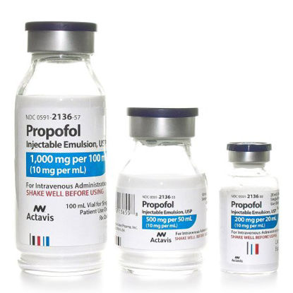 Picture of Propofol 1%, 10 mg / mL Injection Single Use Vial 50 mL00591213651