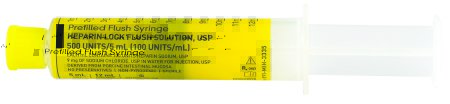 Picture of Med Stream® Heparin Sodium, Porcine, Preservative Free 100 U / mL Solution Prefilled Syringe, Partial Fill 5mL Fill in 12mL Syringe191-MIH-3335