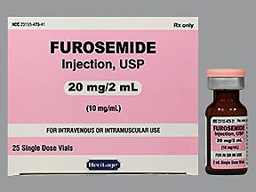 Picture of Furosemide, Preservative Free 10 mg / mL Injection Single Dose Vial 2 mL23155047341