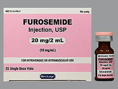Picture of Furosemide, Preservative Free 10 mg / mL Injection Single Dose Vial 2 mL23155047341