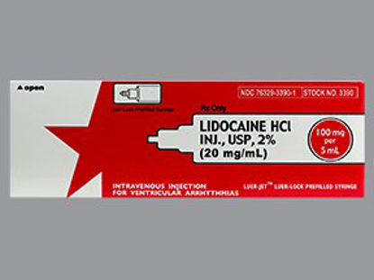 Picture of Lidocaine HCl, Preservative Free 2%, 20 mg / mL Injection Prefilled Syringe 5 mL76329339001