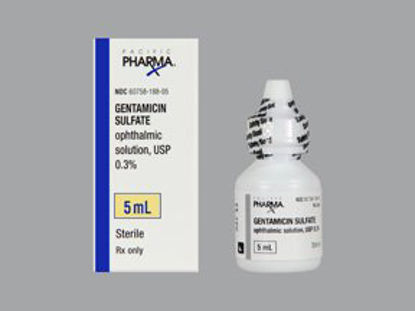 Picture of Gentamicin Sulfate 0.3% Drops Dropper Bottle 5 mL60758018805