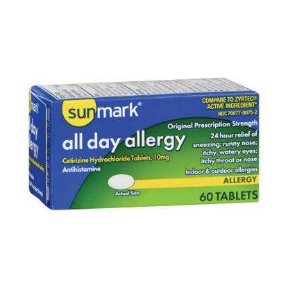 Picture of Allergy Relief sunmark® 10 mg Strength Tablet 60 per Box70677007502