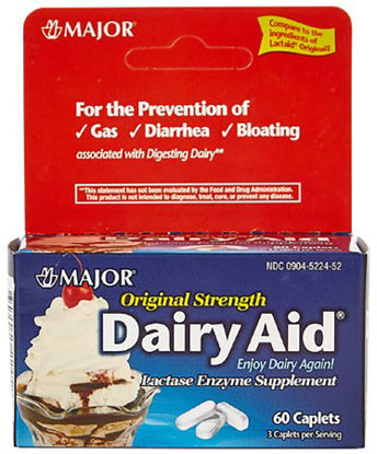 Picture of Dietary Supplement Major® Lactase Enzyme 3000 IU Strength Capsule 60 per Bottle00904522452