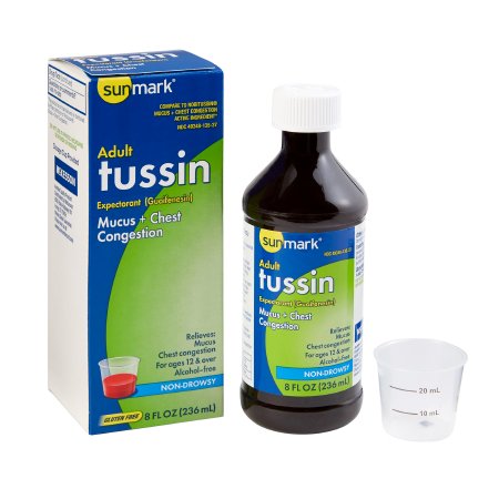 Picture of Cold and Cough Relief sunmark® 100 mg / 5 mL Strength Liquid 8 oz.49348013537