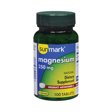 Picture of Magnesium Supplement sunmark® 250 mg Strength Tablet 100 per Bottle01093989444