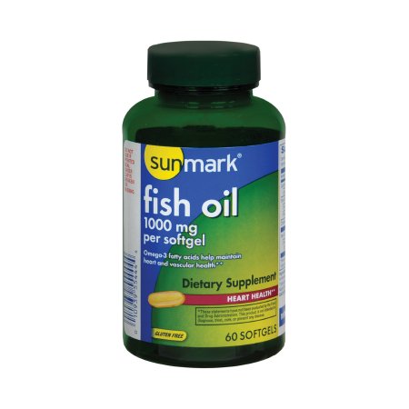 Picture of Omega 3 Supplement sunmark® Fish Oil 1000 mg Strength Softgel 60 per Bottle01093989144