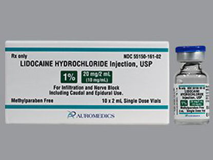 Picture of Lidocaine HCl, Preservative Free 1%, 10 mg / mL Injection Single Dose Vial 2 mL55150016102