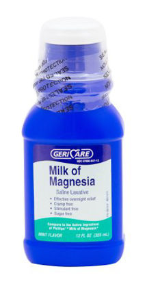 Picture of Laxative Milk of Magnesia Mint Flavor Liquid 12 oz. Magnesium HydroxideQ-647-12
