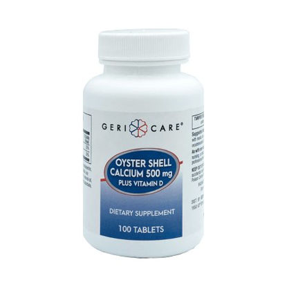 Picture of Joint Health Supplement Geri-Care Calcium / Vitamin D 500 mg - 200 IU Strength Tablet 100 per Bottle742-01-GCP