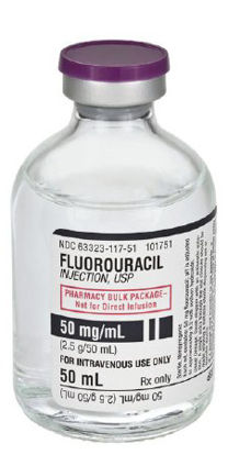 Picture of Fluorouracil 50 mg / mL Injection Pharmacy Bulk Vial 50 mL63323011751