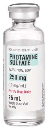 Picture of Protamine Sulfate 10 mg / mL Injection Single Dose Vial 25 mL63323022930