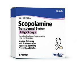 Picture of Scopolamine 1 mg / 72 Hour Patch Carton 4 Patches45802058084