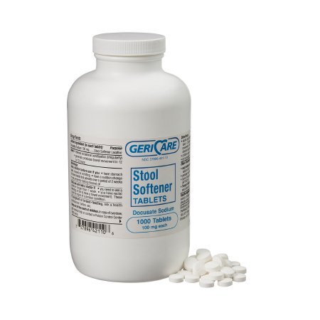 Picture of Stool Softener Geri-Care® Tablet 1,000 per Bottle 100 mg Strength Docusate Sodium421-10-HST