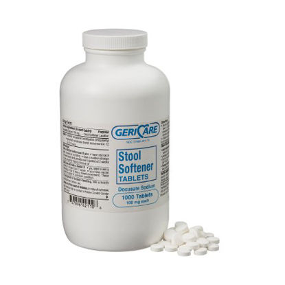 Picture of Stool Softener Geri-Care® Tablet 1,000 per Bottle 100 mg Strength Docusate Sodium421-10-HST