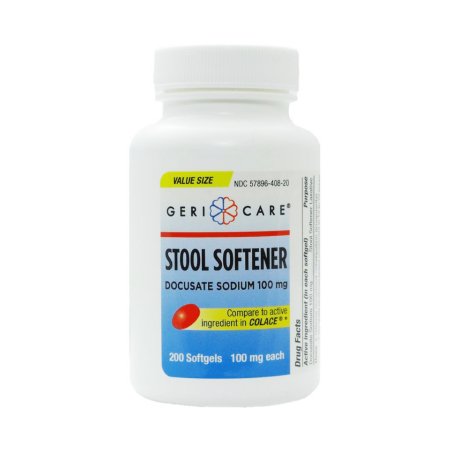 Picture of Stool Softener Geri-Care® Softgel 200 per Bottle 100 mg Strength Docusate Sodium401-20-GCP