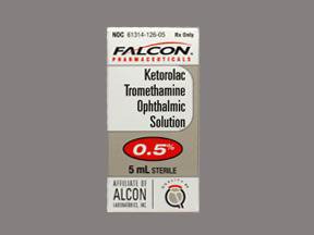 Picture of Ketorolac Tromethamine 0.5% Drops Dropper Bottle 5 mL61314012605