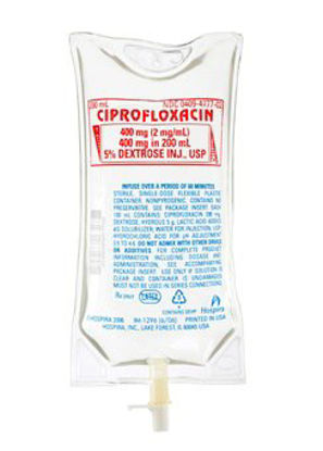 Picture of Ciprofloxacin Lactate / Dextrose 5%, Preservative Free 400 mg / 200 mL Injection Piggyback Container 200 mL00409477702