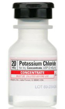 Picture of Replacement Preparation Potassium Chloride Concentrate, Preservative Free 2 mEq / mL Injection Single Dose Vial 10 mL00409665106