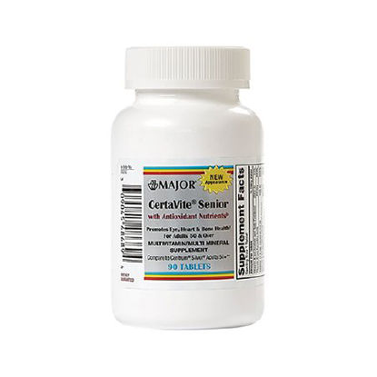 Picture of Multivitamin Supplement CertaVite® Senior Vitamin A / Ascorbic Acid / Calcium 2500 IU - 220 mg - 60 mg Strength Tablet 60 per bottle00904548652