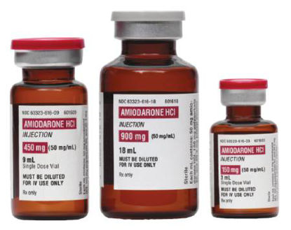 Picture of Amiodarone HCl 50 mg / mL Injection Single Dose Vial 3 mL63323061603
