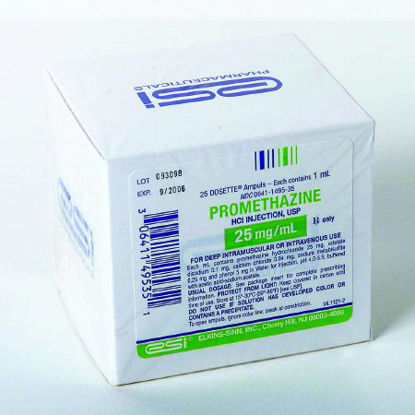 Picture of Promethazine HCl 25 mg / mL Injection Ampule 1 mL00641149535