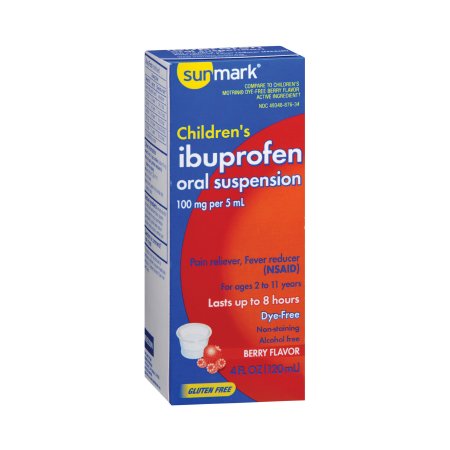 Picture of Children's Pain Relief sunmark® 100 mg / 5 mL Strength Ibuprofen Oral Suspension 4 oz.49348087634