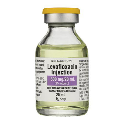 Picture of Levofloxacin 25 mg / mL Injection Vial 20 mL17478010720
