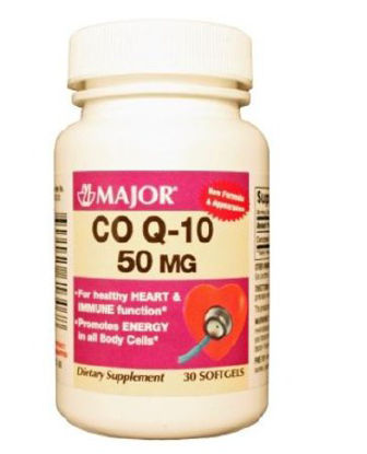 Picture of Dietary Supplement Major® Coenzyme Q-10 50 mg Strength Softgel 30 per Bottle Unflavored00904561646