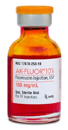 Picture of AK-FLUOR® Fluorescein Sodium 10%, 100 mg / mL Injection Single Dose Vial 5 mL17478025310