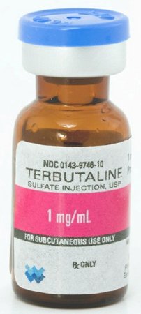 Picture of Terbutaline Sulfate, Preservative Free 1 mg / mL Injection Single Dose Vial 1 mL00143974610
