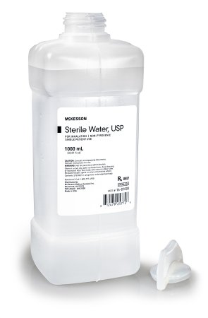 Picture of McKesson Respiratory Therapy Solution Sterile Water Solution Bottle 1,000 mL16-01000