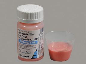Picture of Amoxicillin 400 mg / 5 mL Suspension Bottle 50 mL00781615752
