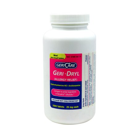Picture of Allergy Relief Geri-Care 25 mg Strength Tablet 1,000 per Bottle681-10-GCP
