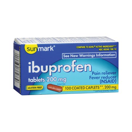 Picture of Pain Relief sunmark® 200 mg Strength Ibuprofen Tablet 100 per Bottle49348019610