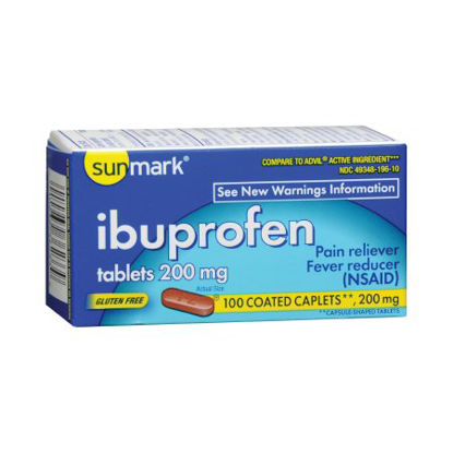 Picture of Pain Relief sunmark® 200 mg Strength Ibuprofen Tablet 100 per Bottle49348019610