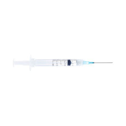 Picture of Syringe with Hypodermic Needle Sol-Care™ 3 mL 20 Gauge 1 Inch Detachable Needle Retractable Needle100074IM