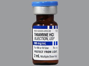 Picture of Vitamin B Complex Thiamine HCl 100 mg / mL Injection Multiple Dose Vial 2 mL63323001302