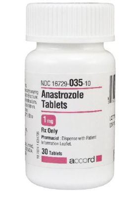 Picture of Anastrozole 1 mg Tablet Bottle 30 Tablets16729003510