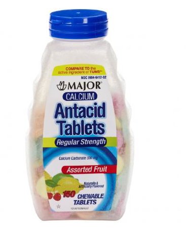 Picture of Antacid Majar® Calcium 500 mg Strength Chewable Tablet 150 per Bottle00904641292