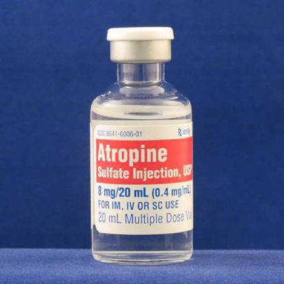 Picture of Atropine Sulfate 0.4 mg / mL Injection Multiple Dose Vial 20 mL00641600610
