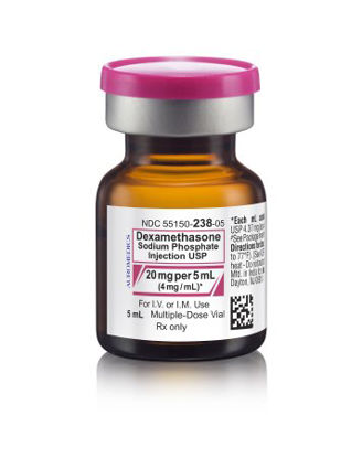 Picture of Dexamethasone Sodium Phosphate 4 mg / mL Injection Multiple Dose Vial 5 mL55150023805