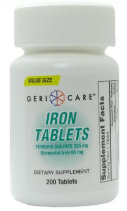 Picture of Mineral Supplement Geri-Care Iron 325 mg Strength Tablet 200 per Bottle703-20-GCP